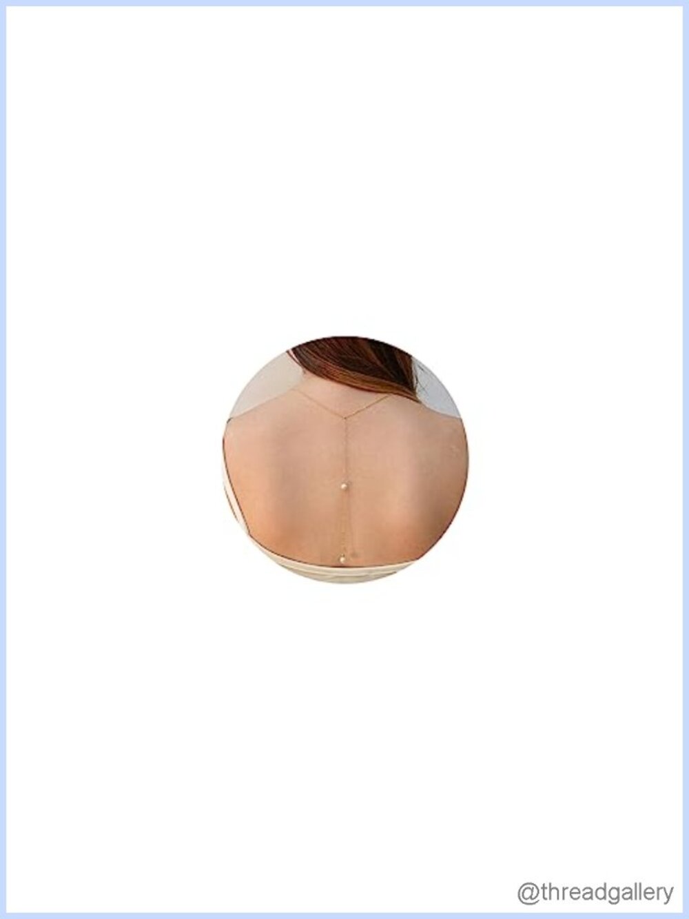 Olbye Pearl Backdrop Necklace Gold Body Chain Jewelry for Women